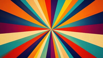 Sunburst radiating lines in bright colors, seamless repeat, energetic and bold, illustration seamless pattern fabric, no blur, photo not dark, everything is clear, copy space