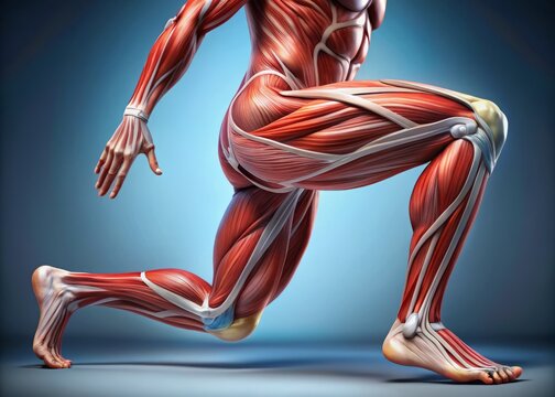 Human muscle anatomy leg