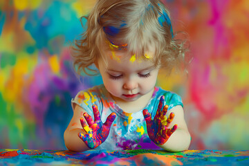 a child engaged in a developmental activity, highlighting learning and growth.