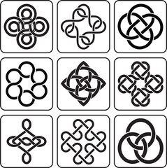 Set of 9 Celtic Knots Artworks