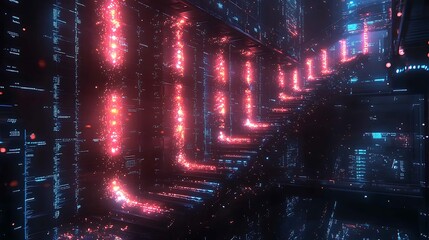 biotechnology lab where scientists use nanotechnology to develop targeted treatments for cancer, with advanced AI monitoring the progress of the nanobots in real-time 