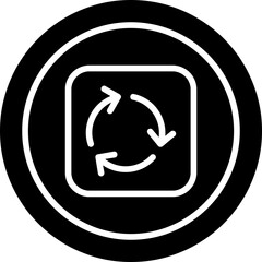 Fototapeta premium Roundabout Sign Icon
