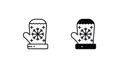 Mittens icon design with white background stock illustration