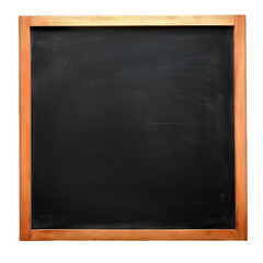 A blank chalkboard with a wooden frame, ready for your message.