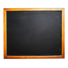 Fototapeta premium A blank chalkboard with a wooden frame, ready for your message.