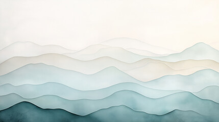 Obraz premium A mountain range with blue and white colors