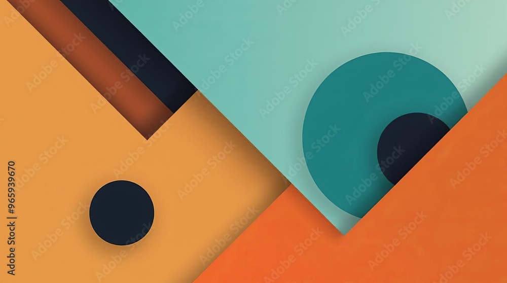 Poster dynamic geometric shapes composition: abstract colorful background for modern graphic design
