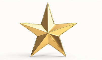 Obraz premium A gold star with a beaded border is shown against a white background