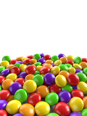 カラフルなチューイングキャンディーの背景の 3D イラスト