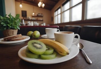 Latte Art in a Cozy Café Atmosphere