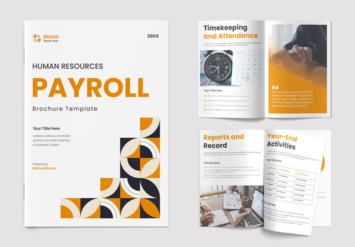 HR Payroll Agenda Brochure Template