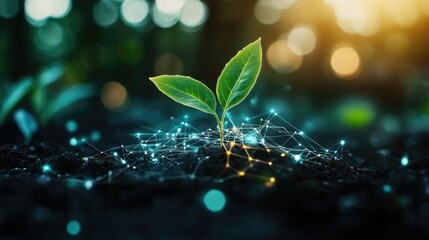 The imagery conveys the idea that innovation in the financial sector is the seed for growth, fostering a healthier and more sustainable financial ecosystem, Financial innovations enable