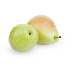 Ripe pears isolated on white background