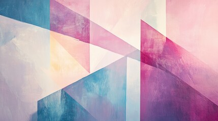 A combination of abstract pastel hues with geometric shapes, blending soft tones into a unique, dreamy background.