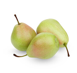 Ripe pears isolated on white background