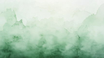 A green background with white clouds and a green brush stroke