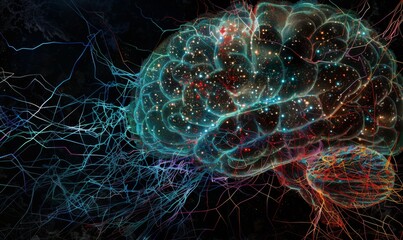graphical representation of the neural network in the human brain