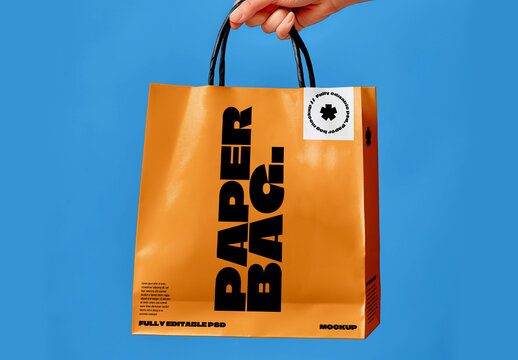 Hand Holding Shopping Bag with Generative AI