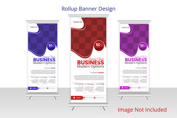 Corporate Modern  Business Rollup banner template . Creative rollup banner design .