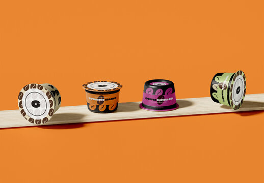 Set of Coffee Capsules Mockup