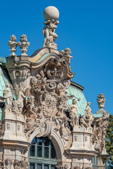 Fototapeta premium Zwinger palace complex with gardens, one of the most important buildings of the Baroque period in Dresden, Germany