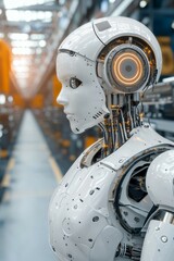 Fototapeta premium An AI-powered machine learning system optimizing the production line