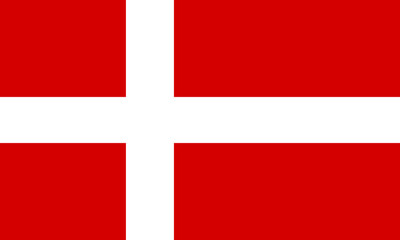 Fototapeta premium The national flag of Denmark. Danish flag icon vector illustration.
