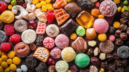 Delicious assortment of delightful sweets and confections