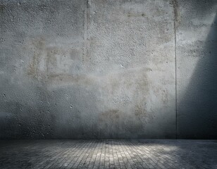 Fototapeta premium Empty room with a concrete wall and floor.