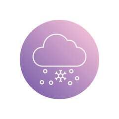 Snowy  icon isolated on a white background. Vector illustration.