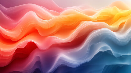 Obraz premium Abstract fluid shapes in a gradient of colors, organic shapes, dynamic and modern