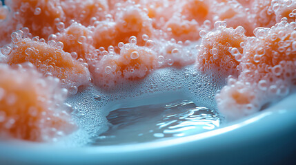 Bacterial growth around a bathroom sink, [germs, bathroom], [representing poor hygiene]