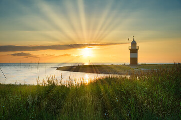 Abendsonne Nordseeküste Deutschland
