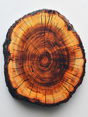 Exquisite Cross-Section of a Tree Trunk Revealing Growth Rings