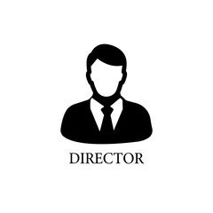 Director icon. isolated line vector illustration from professions collection. editable thin stroke director icon on white background