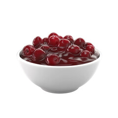 Delicious Cranberry Sauce in White Bowl - Thanksgiving Feast Essentials.