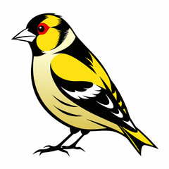 Goldfinch Black silhouette