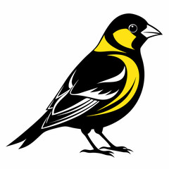 Goldfinch Black silhouette