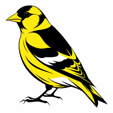 recommend clip art: Goldfinch Black silhouette
