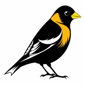 recommend clip art: Goldfinch Black silhouette