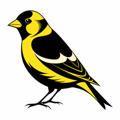 Goldfinch Black silhouette