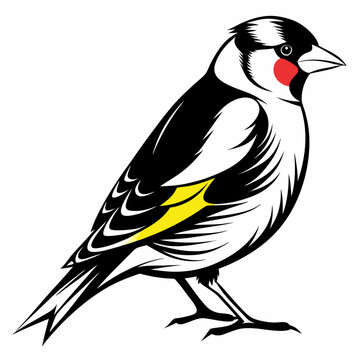 recommend clip art: Goldfinch Black silhouette