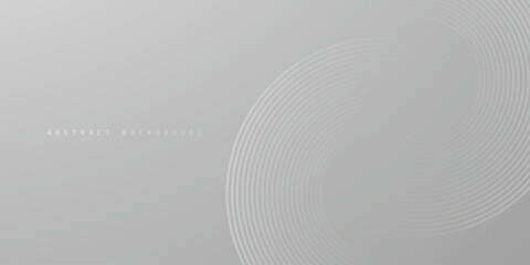 gray gradient abstract background with realistic modern circle line pattern