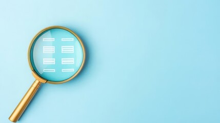 A magnifying glass highlighting a todo list with business priorities