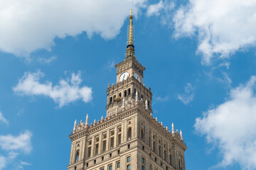View of the Palace of Culture and Science. Warsaw, Poland.