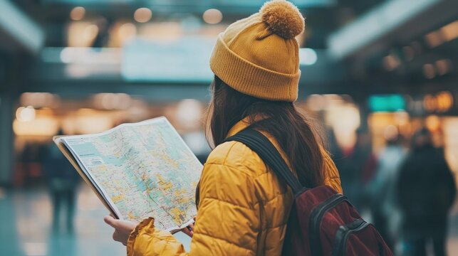 Traveler adjusting their plans and itinerary in response to unexpected changes, such as weather or travel delays