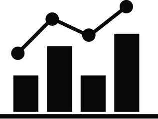 Business graph icon, business concept, data report and presentation concept.