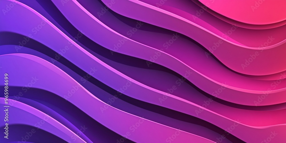 Poster modern purple pink gradient wavy background with abstract fluid design smooth vibrant colors perfect