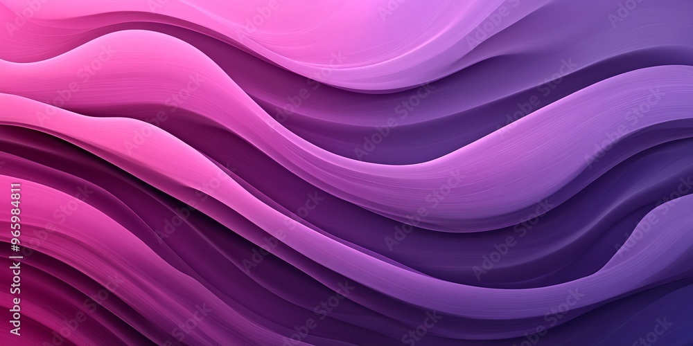 Poster smooth gradient wavy background in modern purple pink colors abstract fluid design perfect for vibra