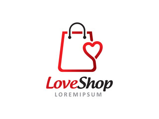 Love Shop logo symbol or icon template